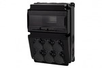 LAGO 10M SCENIC switchboard - sockets 6x230V, 10 modules, black